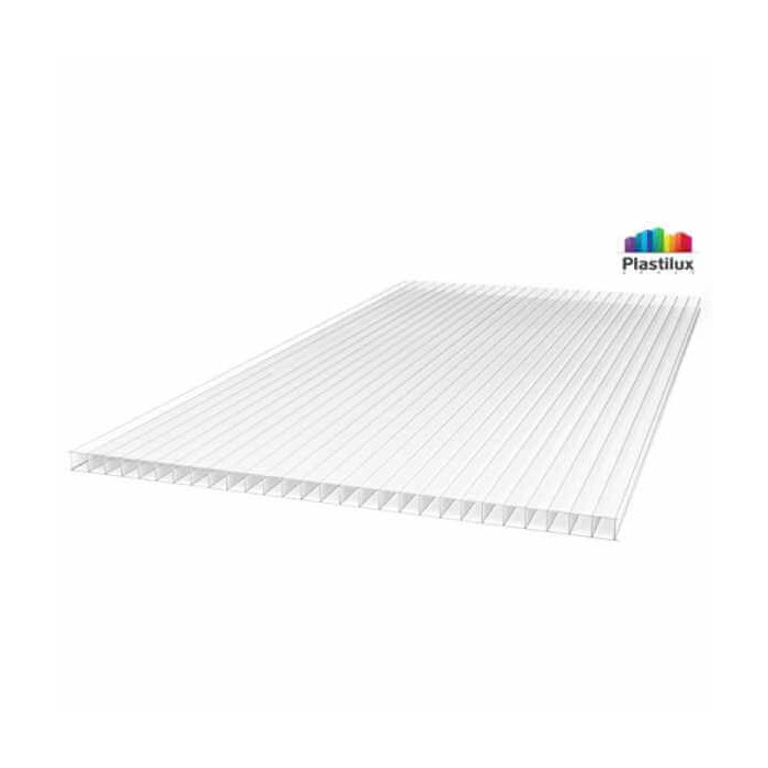 Сотовый поликарбонат 10 мм ROYALPLAST 2-UV ГОСТ прозрачный 2100х6000 мм